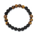 Tiger eye stone tassel necklace bracelet with adjustable 81cm circumference and drop shape pendant