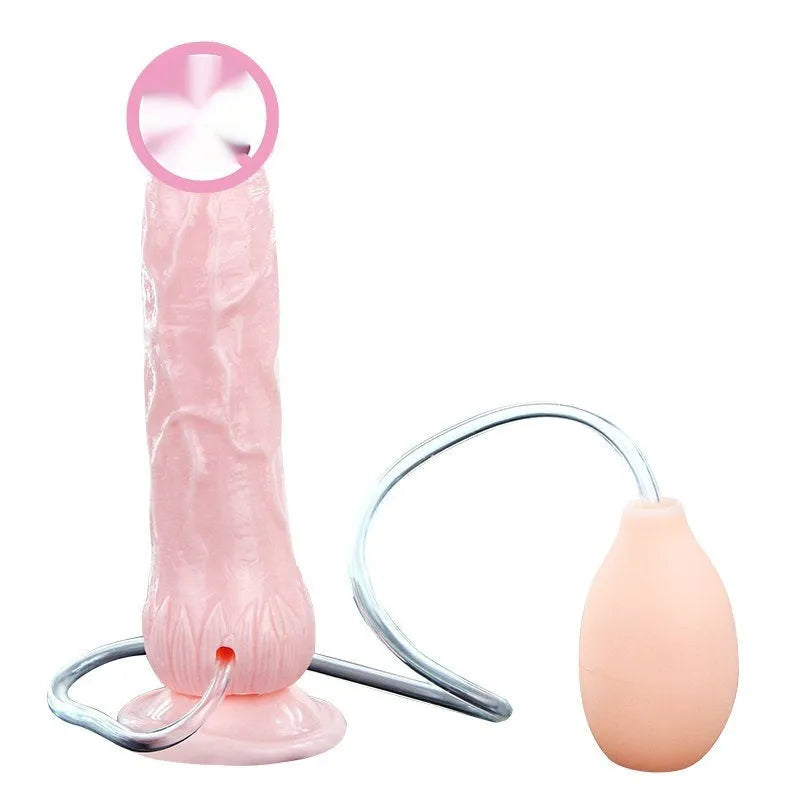 Flesh-coloured realistic suction cup dildo with strong base, shown next to a 20cm ruler for scale.