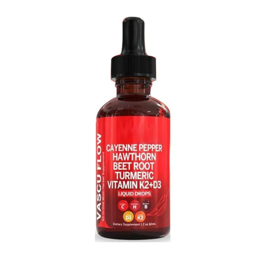 60ml vitamin D3 K2 hawthorn fruit liquid supplement drops in dropper bottle