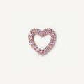Heart pendant necklace for women with mixed gem inlay on a 41-50cm copper regular chain in ins style.