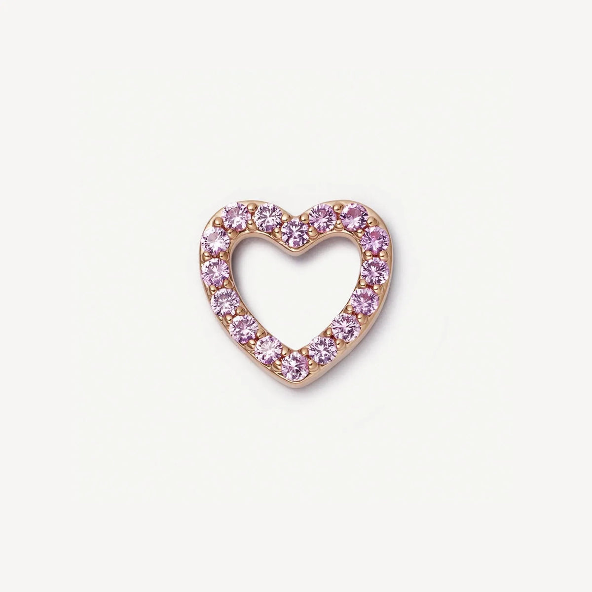 Heart pendant necklace for women with mixed gem inlay on a 41-50cm copper regular chain in ins style.