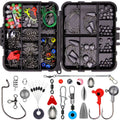 Weihe 257-piece fishing lure and hook accessory set in ABS storage box for Texas, sea and rock fishing