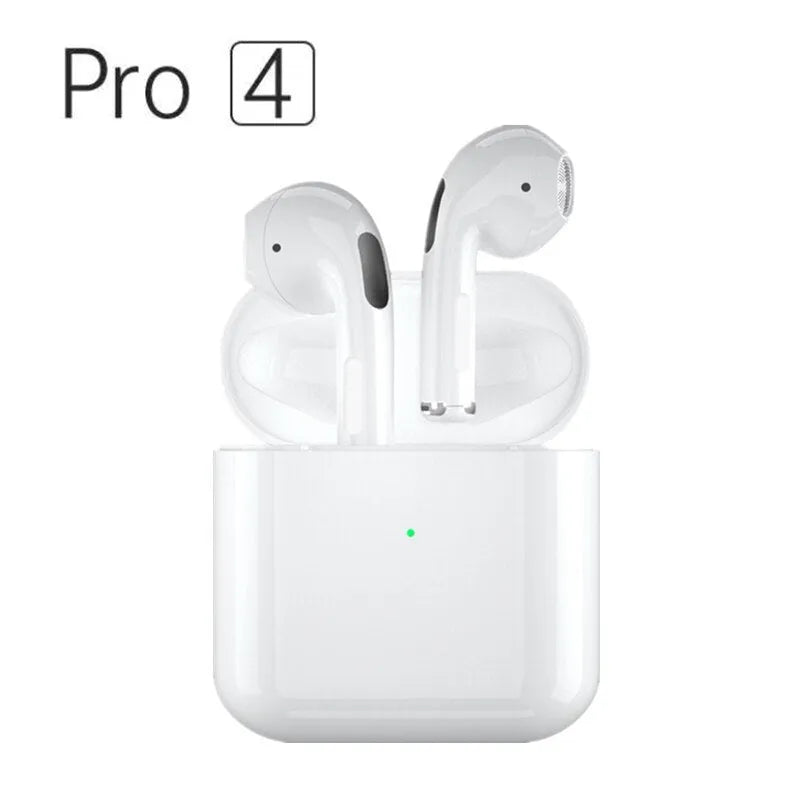 Pro4 Black and Pro4 White wireless sports Bluetooth headset with in-ear design and binaural stereo.