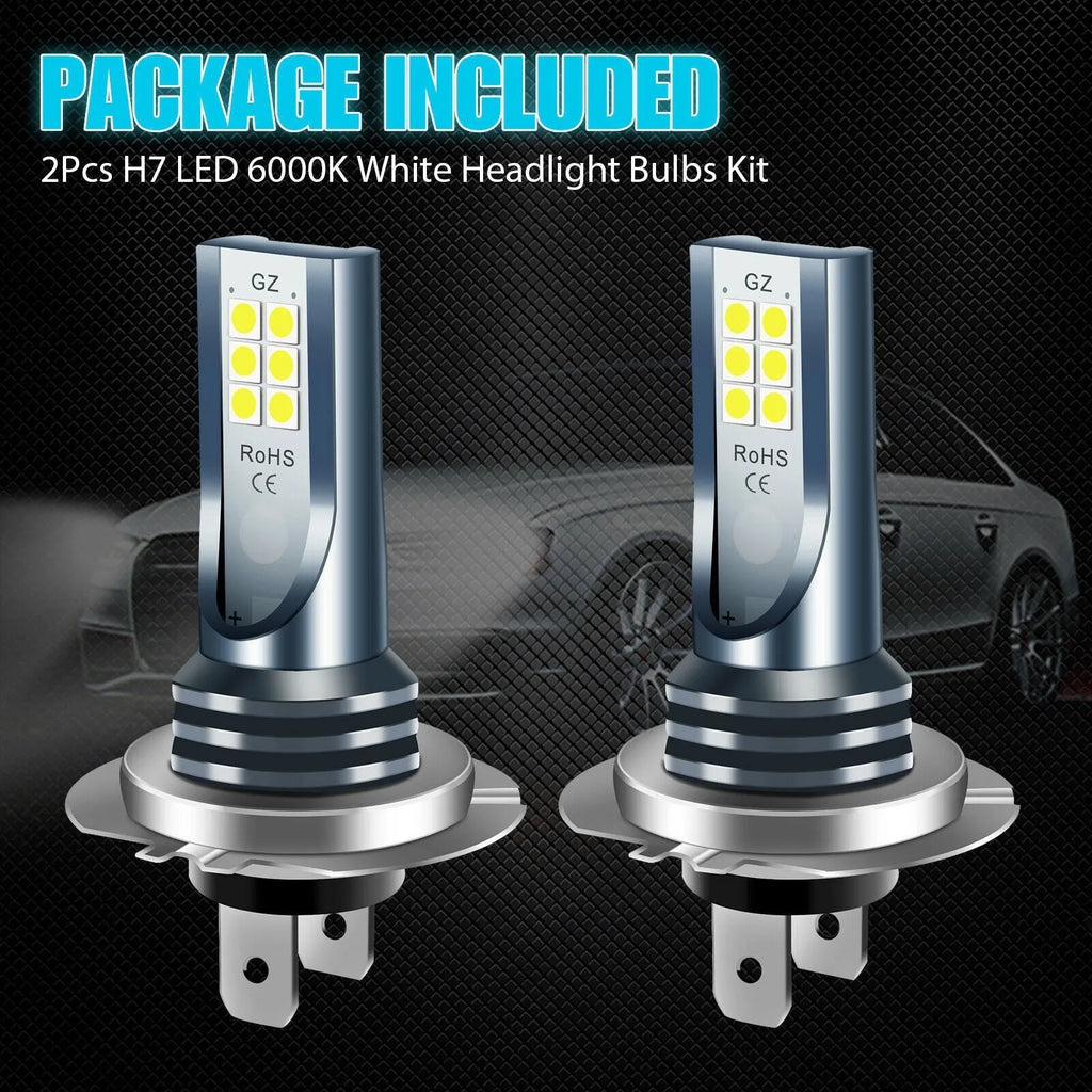Universal automotive LED fog light bulb with aluminium housing for H7 9005 H11 compatibility