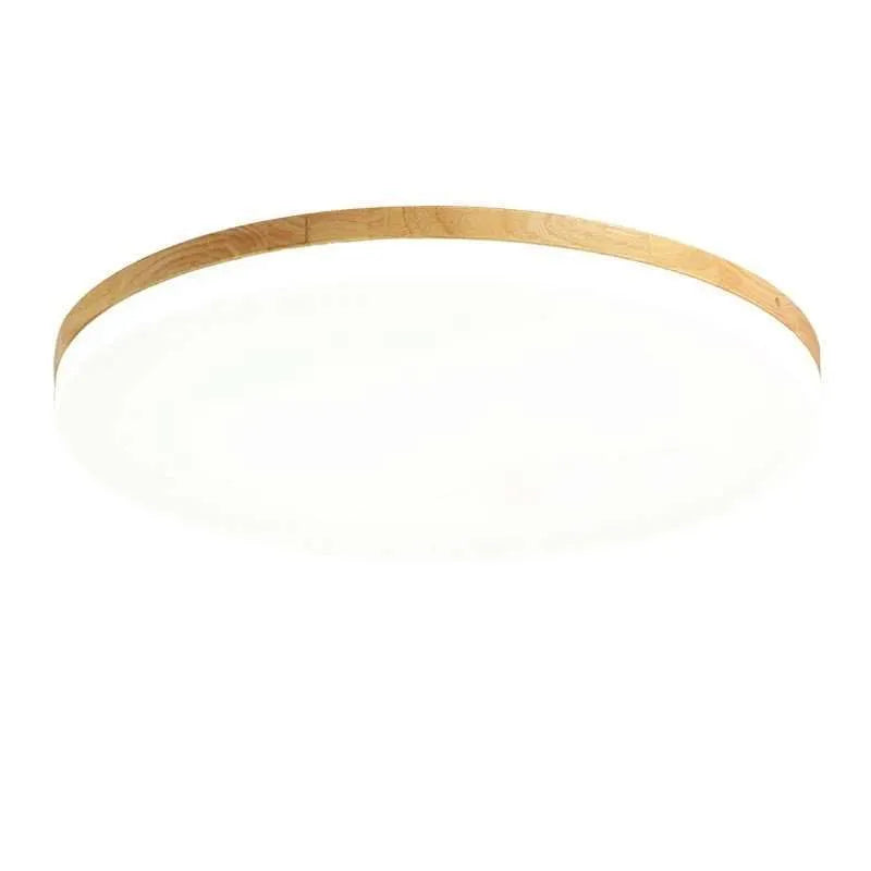 Japanese minimalist wooden art ceiling lamp with acrylic shade in three size options
