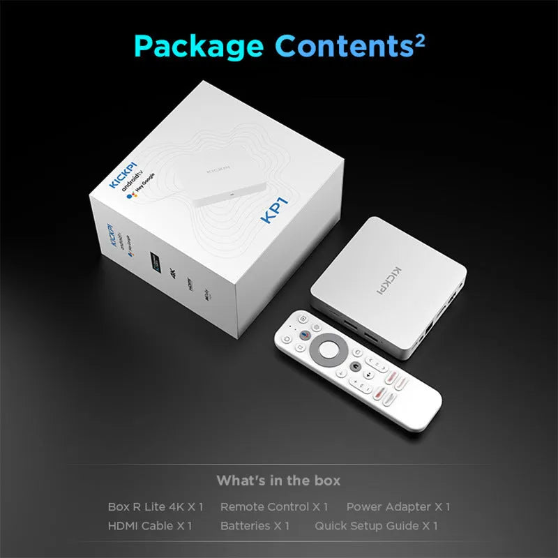 Compact HD Dual WIFI Android TV Box with Bluetooth and 2+32G memory, 96mm size, remote control included