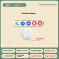 GPS pet locator device attached to dog collar with smartphone showing tracking app