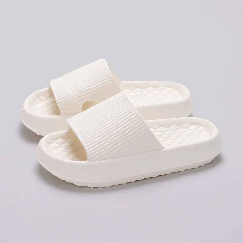 Summer EVA slippers solid colour rhombus stripe anti-slip new women's home shoes