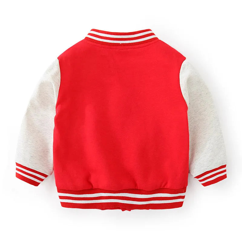 Children's cotton cardigan jacket with embroidery in navy blue, size 100cm