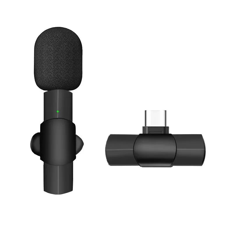 Wireless lavalier microphone with moving coil capsule for mobile phone recording