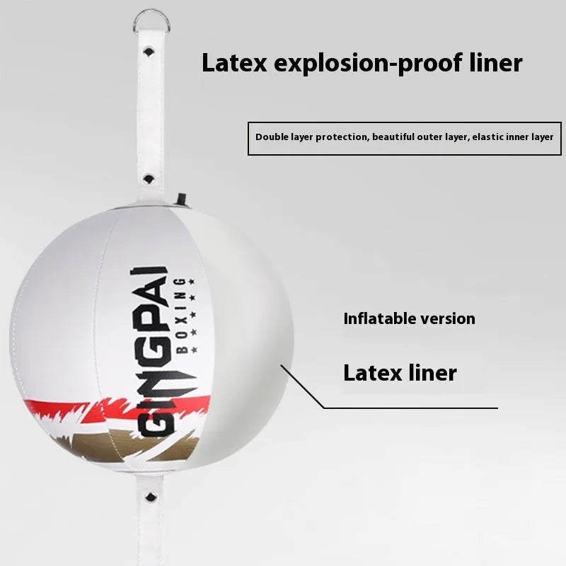 Hanging boxing speed ball in black, green and black, or white colours for reaction training