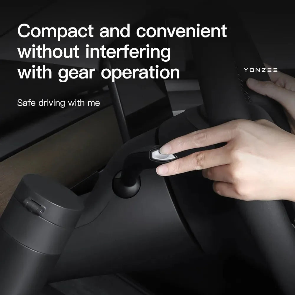 Tesla Model 3 and Model Y dashboard water cup holder with handle for left-hand drive vehicles