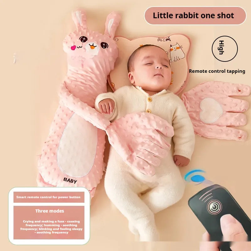 Soothing baby sleeping pillow animal doll in Long Life edition, available in Dinosaur, Moore Rabbit, Big White Geese, and Deer colours