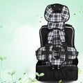 Portable baby car seat cushion booster pad for 0-6 years with five-point fixation, available in five colours