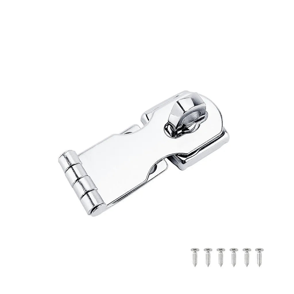 Silver 304 stainless steel lock hasp bolt with mirror finish for doors and cabinets