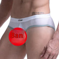 Men's ice silk briefs with bullet separation pouch in Army Green colour