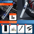 Wireless car air pump and vacuum cleaner with digital display and compact portable design