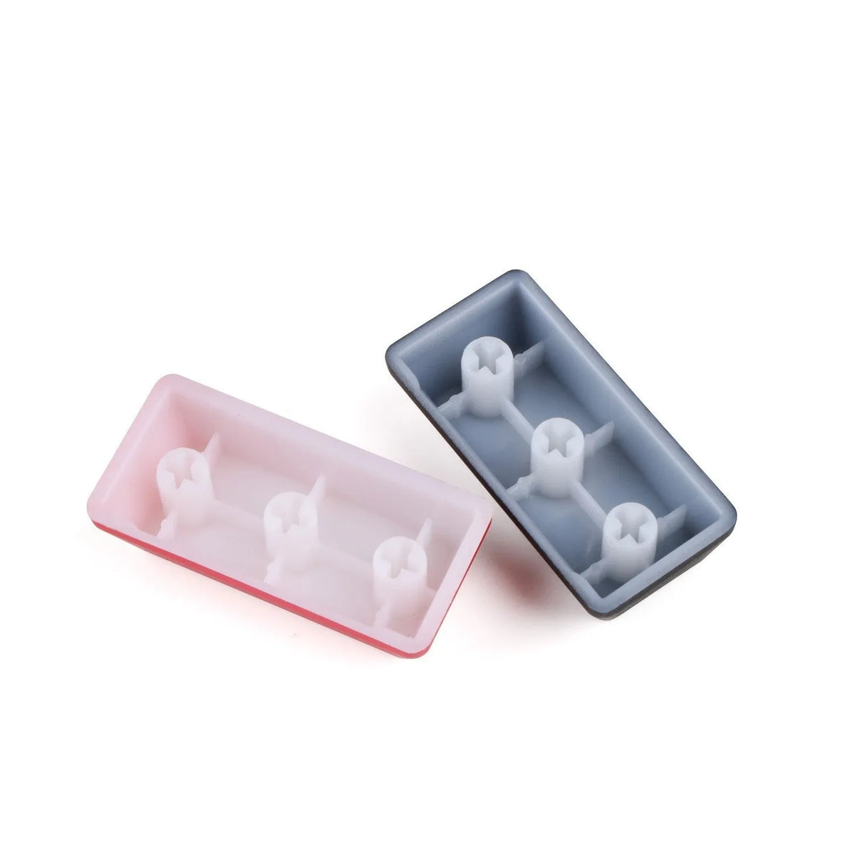 Transparent mechanical keyboard key cap with red evacuation exit symbol for backspace key