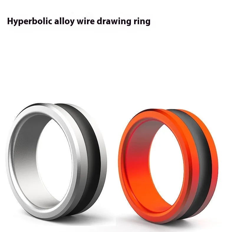 Orange and silver alloy fishing hand guard pull loop tool with non-slip grip design