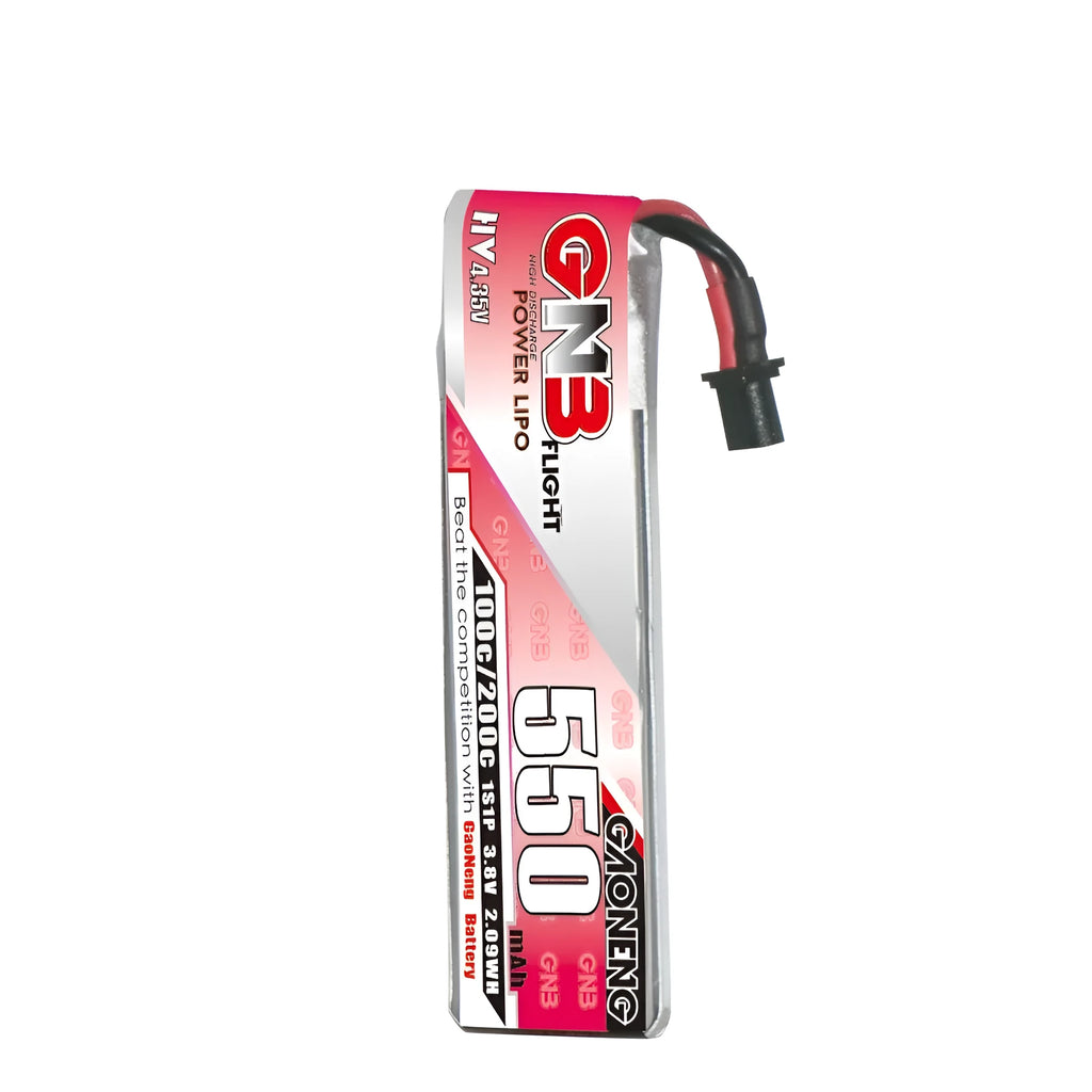 GNB High Energy 550mAh 1S 3.8V HV lithium battery with metal casing and A30 plug