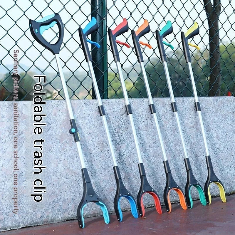 Multi-purpose plastic and aluminium alloy cable clip trash holder in six colour options