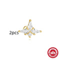 S925 sterling silver geometric kite earring with rhinestone detail and gold chain tassel flat head design
