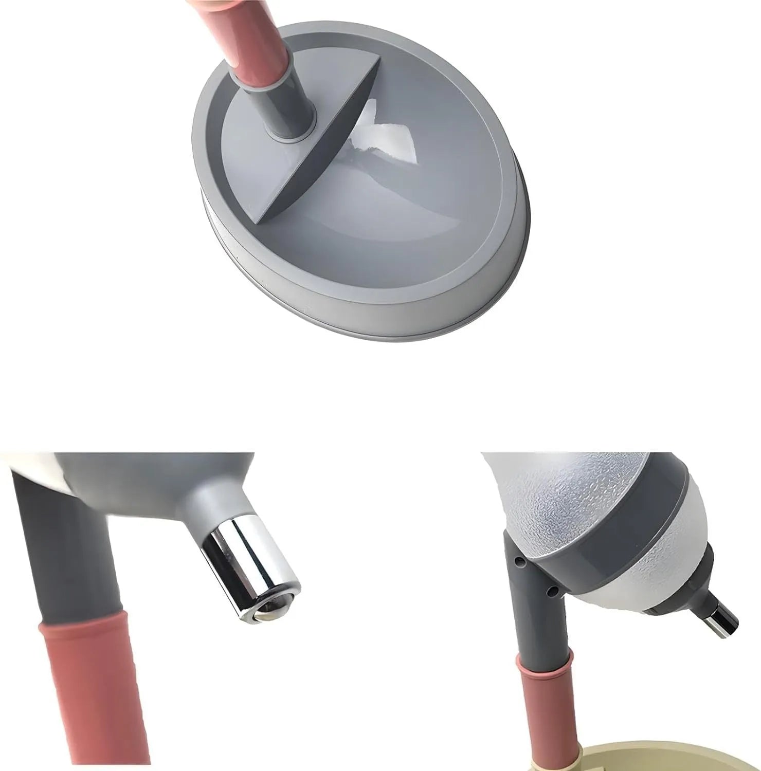 Grey adjustable standing pet water dispenser with detachable pole and ball-tip drinking nozzle