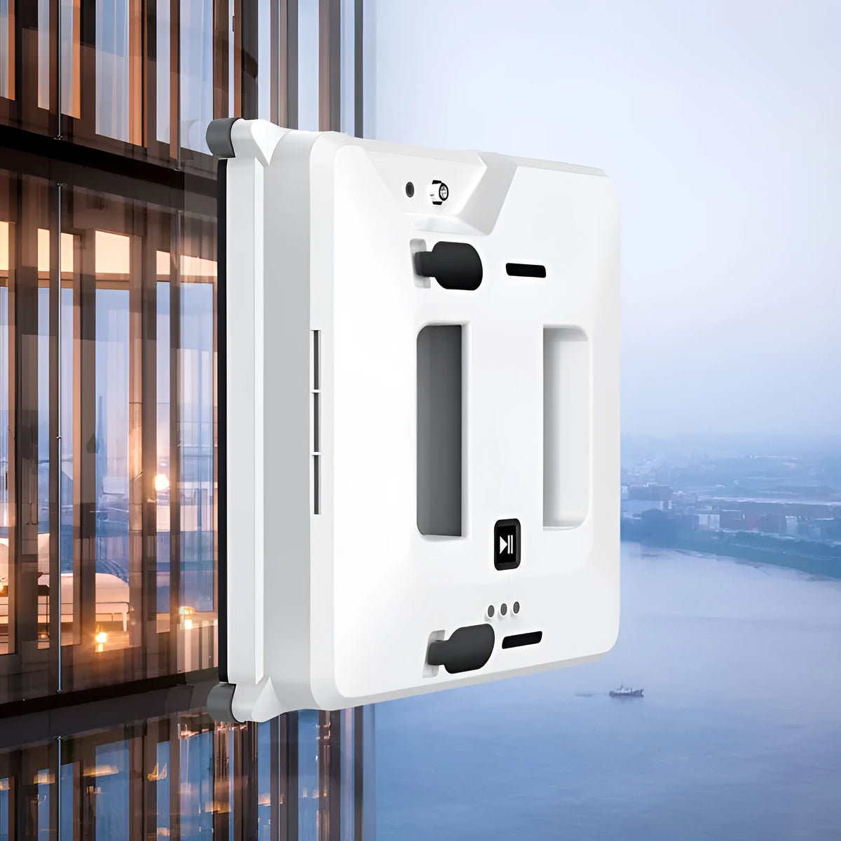 Intelligent small window cleaner robot automatic glass window cleaner in white plastic