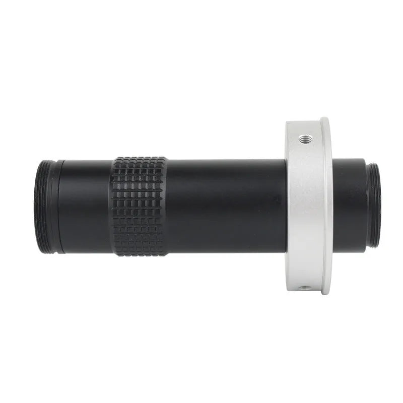 Industrial inspection camera monocular lens with black finish showing 30mm diameter by 84mm length dimensions