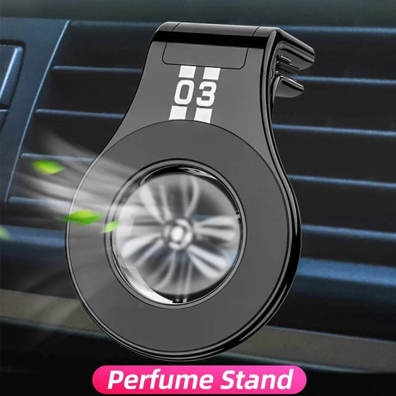Magnetic car phone holder with air vent clip mount and fragrance slices in black colour