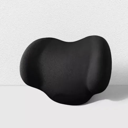 Black memory cotton car headrest pillow and back cushion for neck and lumbar support