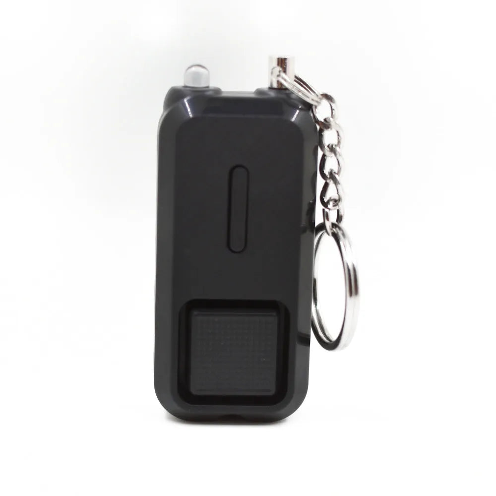 ZQ-202 personal safety alarm in pink colour showing compact keychain design for women's protection