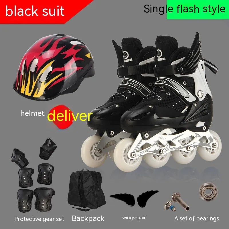 Children's adjustable roller skates with aluminium frame and PU foam wheels in multiple colours