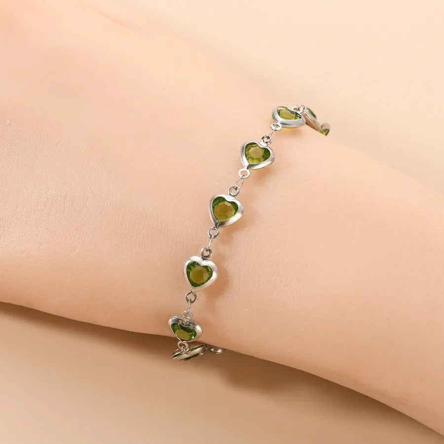 Devil's Eye geometric heart stainless steel bracelet in one of six electroplated colours.