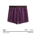 Men's solid colour polyester boxer briefs in black, shown with mid waist design.