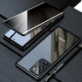 Samsung anti-peeping magneto phone case with HD double-sided glass and metal frame, black, for S21 Plus