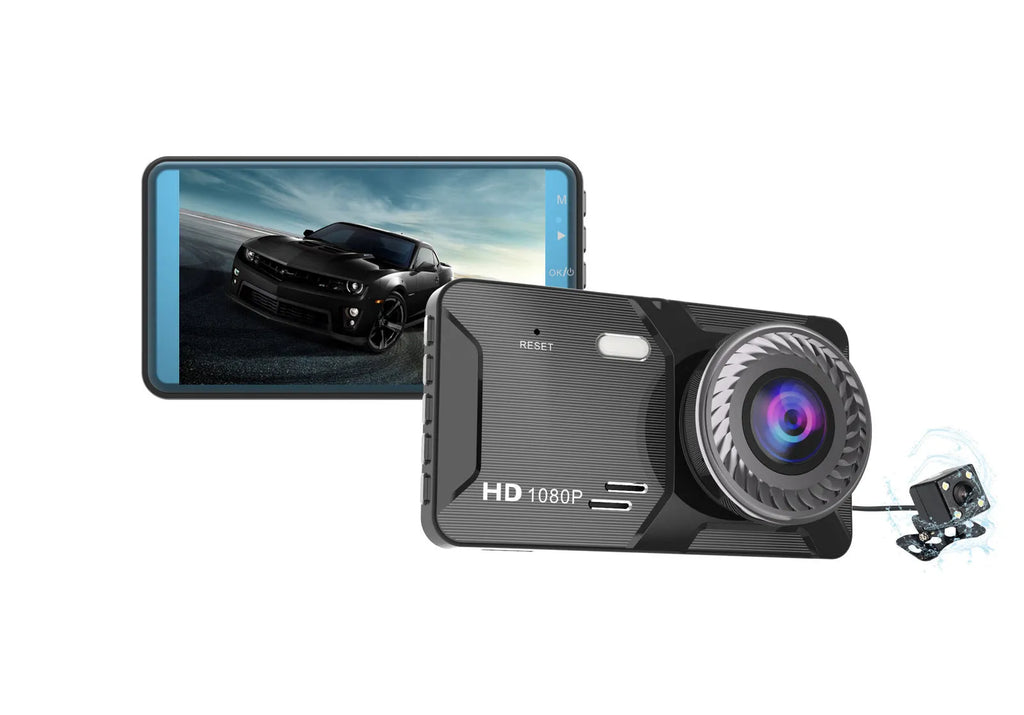 HD night vision 4 inch touch screen car driving recorder with 170 degree lens windscreen mount