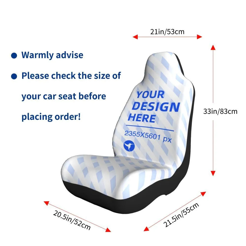 Black polyester car seat cover with elastic straps, foam padding, and rear pocket installed on a car seat