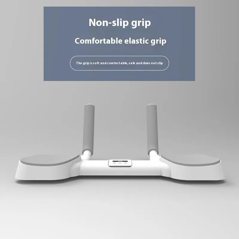 White multi-functional flat support trainer made from alloy aluminium and ABS plastic for home fitness.