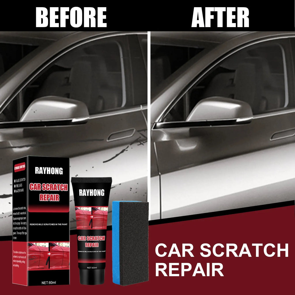 60ml car scratch repair wax set with applicator cloth for paint surface maintenance