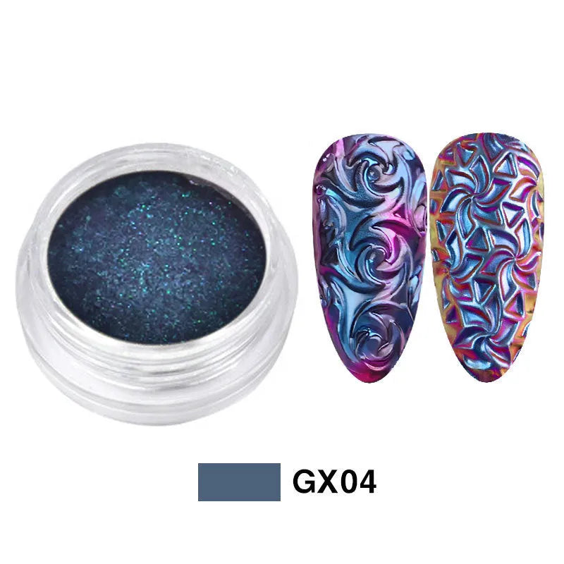 Silicone nail art printing stencil, 15.2cm square 3D relief template, GX04 nail tool