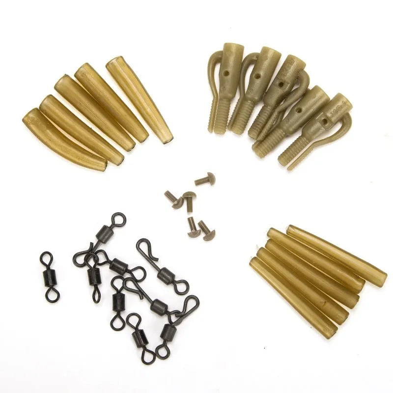 30 piece European carp fishing accessory set with anti-winding pipes threaded hoses rotations and screws by Tobly