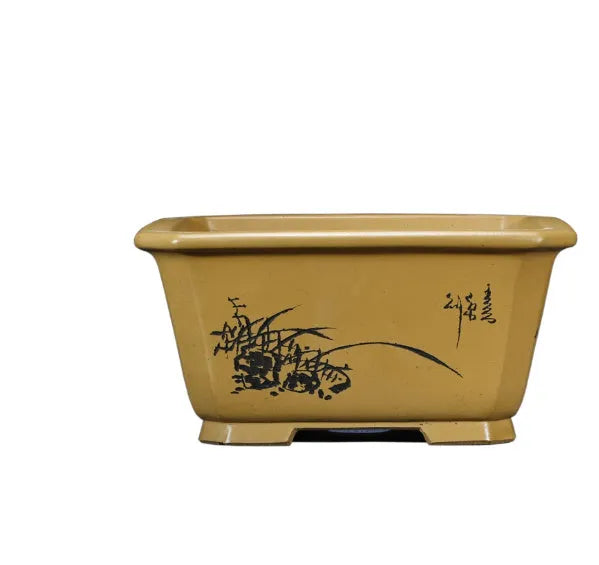 Large Chinese style purple clay flower pot for indoor planting