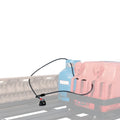 Plastic-sheathed steel cable lock for roof platform security, shown in 1200mm and 600mm length options.