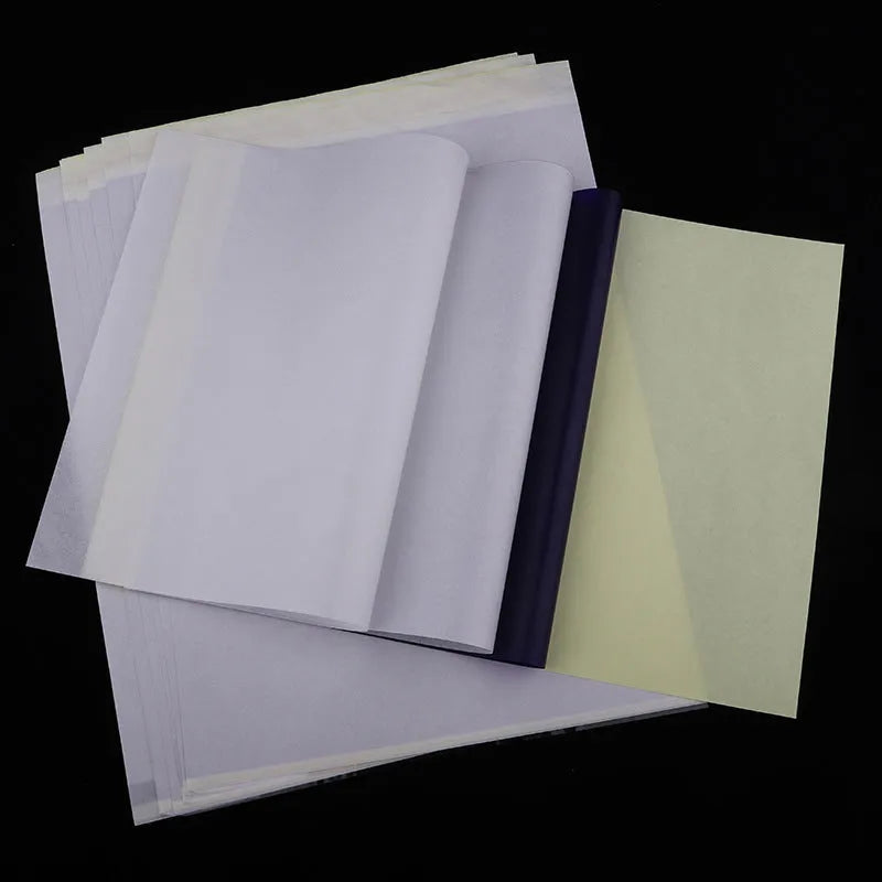 A4 tattoo transfer paper pack with transfer paste gel for hand-drawn or machine-converted stencils