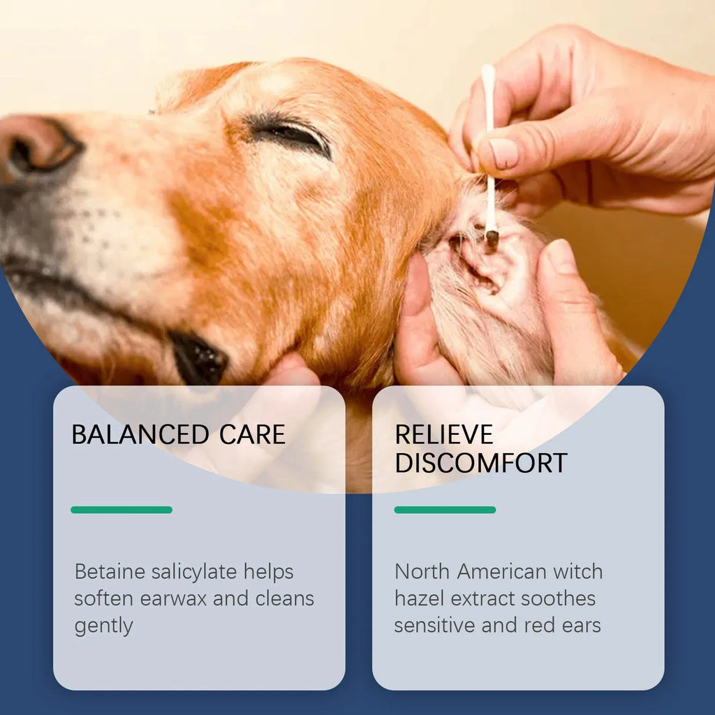 100ml bottle of dog and cat ear cleaner for removing earwax