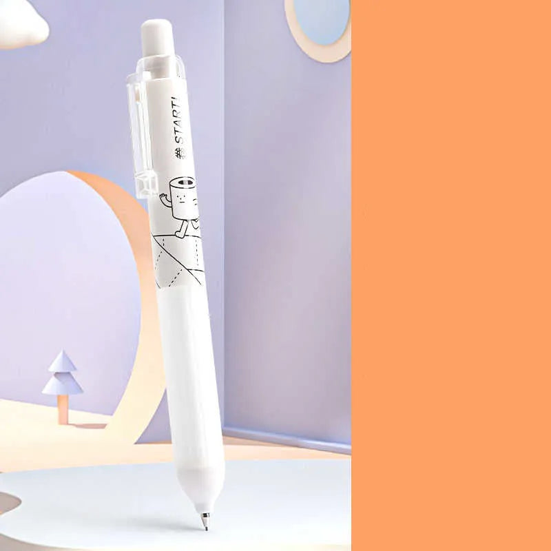 Black and white 0.5mm mechanical pencils with cloud grip on a minimalist background.