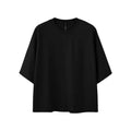 Men's sand grey quick-drying short sleeve t-shirt in loose fit pullover style