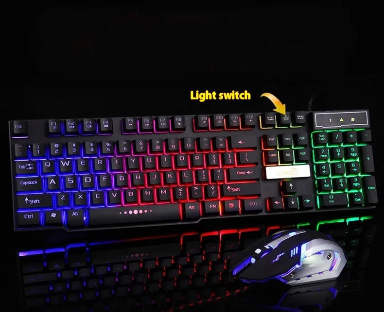 White and black glowing USB cable for gaming keyboards with illuminated light effect