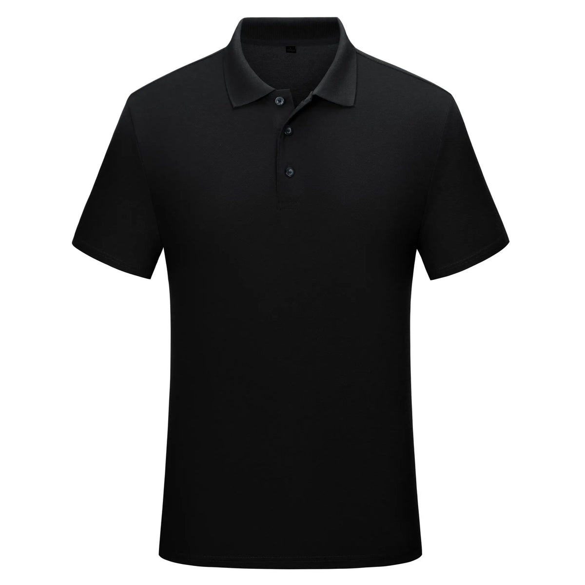 Solid colour cotton short sleeve polo shirt work uniform in multiple colours on a hanger